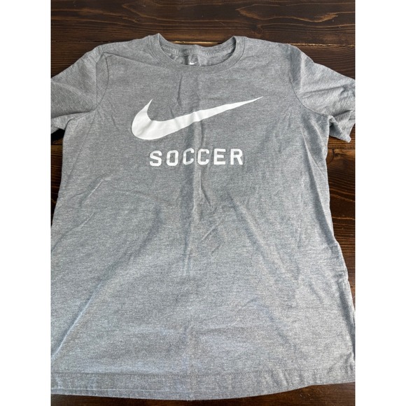 Nike Dri-FIT Gray T-Shirt Soccer Graphic Tee Women's Medium Athletic Top & Pants - Picture 8 of 16